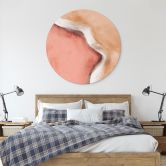 Wandbild Pfirsichfarbene Welle - Treechild - Alu-Dibond - Rund 