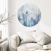 Wandbild Tauperlen auf Pusteblumen - Treechild - Alu-Dibond Rund 