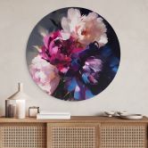 Tableau sur alu-Dibond rond Treechild - Vintage Flowers 