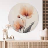 Wandbild Zarte Blüten - Alu-Dibond Rund - Treechild 