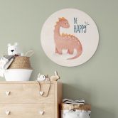 Wandbild Dino Be Happy - Brachiosaurus - Tunaboylu - Alu-Dibond - Rund 