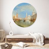Wanddecoratie Turner - Venetië, Dogana en S. Giorgio Maggiore - Aluminium Dibond Rond 
