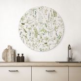 Wandbild Kräuter und Wildblumen - UN Designs - Alu-Dibond - Rund 