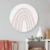 Wandbild uplusmestudio - Regenbogen mit Punkten - Alu-Dibond Rund 