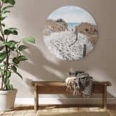 Wandbild Strandaufgang Dünen - Alu-Dibond Rund 
