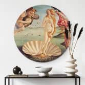 Alu-Dibond Botticelli - Geburt der Venus - Rund 