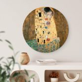 Alu-Dibond Klimt - Der Kuss - Rund 