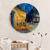 Alu-Dibond van Gogh - Café Terrasse am Abend - Rund 