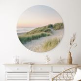 Wandbild Dünen an der holländischen Küste - Zwart - Alu-Dibond - Rund 