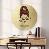 Wandbild Tohmé - Flawless Audrey - Alu-Dibond mit Goldeffekt Rund 