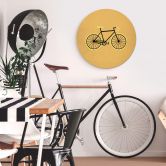 Alu-Dibond Kubistika - Fahrrad Liebe - Rund 