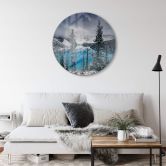 Glasbild Cole - Kalter Seeblick - Rund 