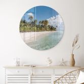 Glasschilderijen Palm Beach in de Zuidzee - Colombo - Rond 