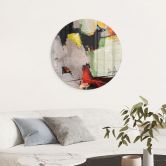 Glasbild Formen und Struktur - Fedrau - Rund 