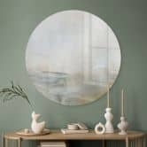 Glasbild Golden Abstrakt - Hobday - Rund 