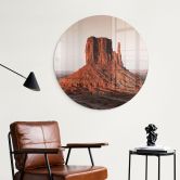 Glas billede Klippeformation i Monument Valley - Hugonnard - Rund 