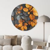 Glasbild Leuchtende Blätterpracht im Herbst - Jaszke - Rund 
