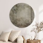Glasbild Wald mit Blick in die Baumwipfel - Ms Tiff - Rund 