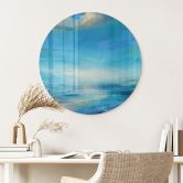 Glasbild Endlose Weite in Blau - Schmucker - Rund 