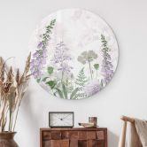 Glasbild Sir Edward - Lila Fingerhut - Rund 