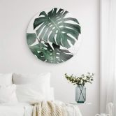 Glasbild Sisi & Seb - Monstera - Rund 