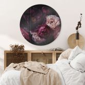 Glasbild Blumenstrauß mit Pfingstrosen - UN Designs - Rund 