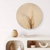 Holzbild 1X Studio - Gebundenes Pampasgras - Rund 