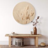 Holzbild 1X Studio - Getrocknete Gräser - Rund 