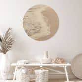 Tableau sur bois rond Bruit de la mer - 1X Studio 