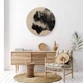 Holzbild Angyalosi - Bison - Rund 