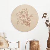 Billede af træ gren af akacie i mokkafarve - Anis illustration - Rund 