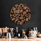 Holzbild Aroma Kaffeebohnen - Rund 