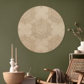 Elegant billede af træ i sandguld - Bloomery Decor - Round 
