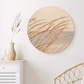Holzbild Dünengras - Rund 