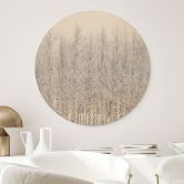 Holzbild Birkenwald im Winter - EMELIEmaria - Rund 