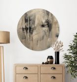 Holzbild Abstrakte Landschaft - Fedrau - Rund 