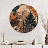 Holzbild Bunter Herbstwald - Jaszke - Rund 