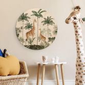 Holzbild Kikki Belle - Die Giraffen - Rund 