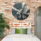Holzbild Kubistika - California Dreaming - Rund 