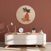 Tableau sur bois rond Kubistika Juicy Lemons 
