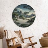Holzbild Kiefernwald im Huang Shan Gebirge - NingYun Ye - Rund 