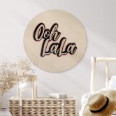 Væg cirkel træ Oh La La 