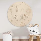 Wandcirkel Hout Sweet Animals and Stars 