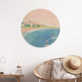 Holzbild Surfen an der Küste Australiens - Rivers - Rund 