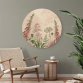 Holzbild Sir Edward - Rosa Fingerhut - Rund 