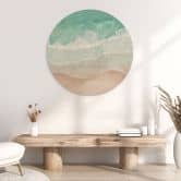 Holzbild Sanfte Wellen am Strand - Sisi & Seb - Rund 
