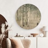 Holzbild Talen - Morgenruhe - Rund 