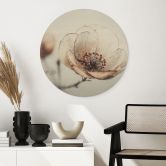 Holzbild Trockenblüte Beige Naturpoesie - Treechild - Rund 