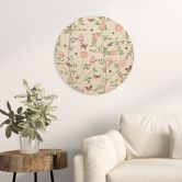 Holzbild Rosa Christrosen im Frühling - UN Designs - Rund 