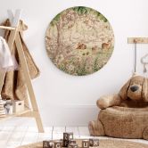 Holzbild Kikki Belle - Waldfreunde Frühling - Rund 